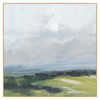 Sierra French Country Green Meadows Landscape Natural Frame Painting - 46x46