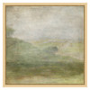 Haze French Country Green Hillside Landscape Natural Frame Painting 4 - 12x12
