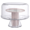 Bloom Modern Classic Pink Crystal Cake Plate With Dome
