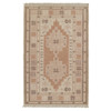 Francesca Global Bazaar Pink Wool Oushak Patterned Rug - 3'6"x5'6"
