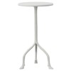 Century Marla French Country White Plaster Iron Hoofs Round Drink Table