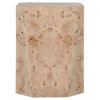 Hawkins Modern Classic Brown Burl Square Block End Table