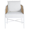 Havana Euro Performance White Frame Cane Outdoor Arm Chair