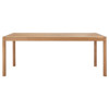 Heather Coastal Beach Teak Outdoor Dining Table - 79.5"
