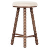 Tobi Rustic Lodge Brown Oak Wood Spindle Backless Counter Stool