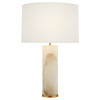 Visual Comfort Lineham Modern White Alabaster Cordless Table Lamp - 29"