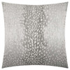 Albene Modern Silver Animal Print Decorative Throw Pillow - 20x20
