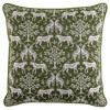 Luca Global Dark Green Cheetah Indoor Outdoor Throw Pillow - 20x20