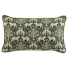 Luca Global Dark Green Cheetah Indoor Outdoor Lumbar Pillow - 14x24
