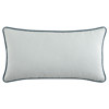 Presley Coastal Light Blue Pinstripe Indoor Outdoor Lumbar Pillow - 12x20