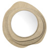 Palecek Larissa Coastal Beach Natural Raffia Round Wall Mirror