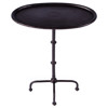 Ofra French Country Bronze Metal Oval Outdoor Side Table