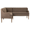 Aurelia Broadway Coffee Linen Dining L-Shape Banquette - 76"