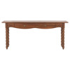 Thomas Updated Traditional Brown Wood Spindle Console Table