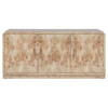 Briella Modern Classic Light Brown Burl Wood 3 Door Sideboard