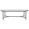 Emeline Helena Dekton Black Iron Oval Outdoor Dining Table - 96"
