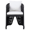 Mercer Modern Classic Black Rope Outdoor Dining Arm Chair
