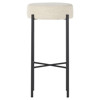 Maynard Industrial Loft Cream Performance Iron Metal Bar Stool