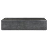 Lenka Modern Classic Dark Grey Aluminum Rectangular Outdoor Block Coffee Table