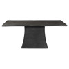 Alosio Modern Classic Aged Grey Aluminum Rectangular Outdoor Dining Table - 72"