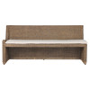 Senna Broadway Dune Linen Woven Dining Bench - Left Arm Facing - 72"