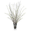 John-Richard Smoky Willows French Country Clear Glass Vase Faux Floral Arrangement