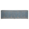 Errol Coastal Beach Distressed Blue Wood Sideboard