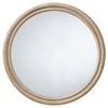 Josiah Coastal Beach Natural Wood Round Wall Mirror - Medium