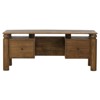 Anelie Rustic Lodge Light Brown Reclaimed Pine Wood Desk