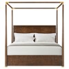 Emma Modern Classic Dark Brown Wood Canopy Bed - King