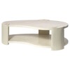 Palecek Palma Modern Classic White Agate Stone Hardwood Coffee Table