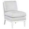 Eloise French Country White Sunbrella Printed Slipper Chair