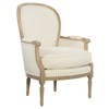 Charlotte French Country Sand Striped Arm Chair