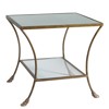 Carlisle Updated Traditional Antique Bronze Iron Rectangular End Table