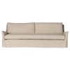 Levi Modern Classic Beige Linen Slipcovered Sofa - 94"