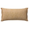 Asher Updated Traditional Gold Linen Floral Lumbar Pillow - 12x27