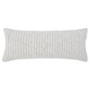 Jojo Coastal Beach Blue Cotton Striped Lumbar Pillow - 14x40