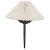 Leone French Country Bronze Iron Pleated Shade Armed Sconce