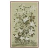Lumi French Country Green Floral Chinoiserie Walnut Frame Painting - 40x25