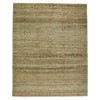 Lioran Updated Traditional Green Wool Floral Patterned Hand Knotted Rug - 6'x9'