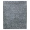 Aisla Coastal Beach Blue Wool Solid Hand Knotted Rug - 8'x10'
