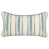 Huck Coastal Beach Multi Colored Linen Striped Lumbar Pillow - 14x26