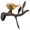 Colton Updated Traditional Antique Gold Iron Bird Wall Sculpture