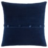 Sullie Updated Traditional Navy Velvet Buttoned Throw Pillow - 20x20