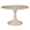 Beckey Coastal Beach Natural Rattan Glass Round Dining Table - 48"