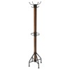 Marcia Traditional Dark Brown Mango Wood Black Iron Coat Rack