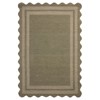Chris Loves Julia x Loloi Scottie Olive Wool Solid Border Rug - 5'x7'6"