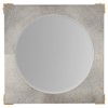Kristen Modern Classic Grey Hair On Hide Wall Mounted Mirror