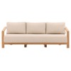 Ceasar Coastal Beach Natural Teak Outdoor Sofa - 85"