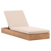 Darla Coastal Beach Natural Brown Teak Outdoor Chaise
